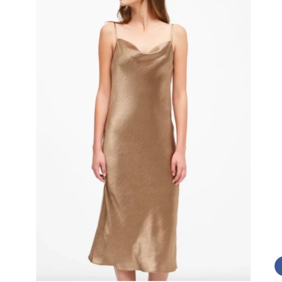 Banana Republic Dresses & Skirts - Gold Slip Midi Dress